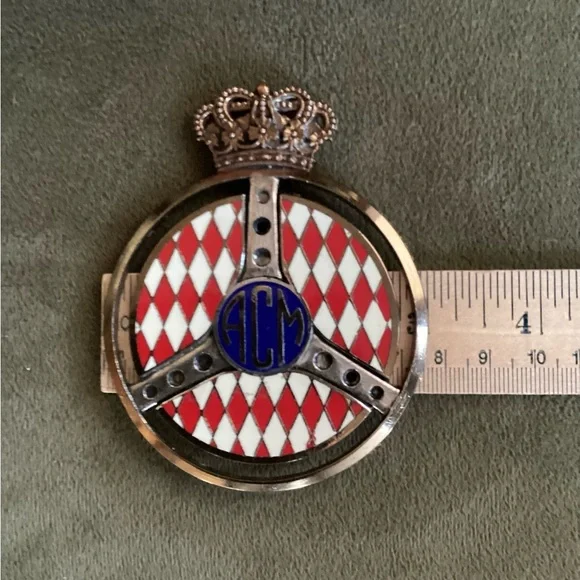 Vintage: ACM {Automobile Club De Monaco} Grill Badge. - Picture 8 of 8